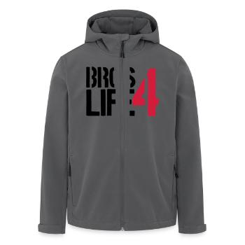Cool Bros 4 Life Logo - Recycelte Männer Softshell-Jacke von Stanley/Stella - Anthrazit - Vorne - AI Model Male 185 light (185cm)