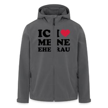 Ich liebe meine Ehefrau - Recycelte Männer Softshell-Jacke von Stanley/Stella - Anthrazit - Vorne - AI Model Male 185 light (185cm)