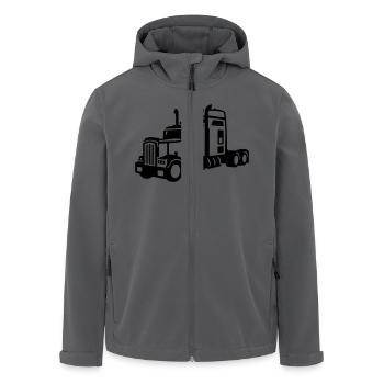 LKW - Recycelte Männer Softshell-Jacke von Stanley/Stella - Anthrazit - Vorne - AI Model Male 185 light (185cm)