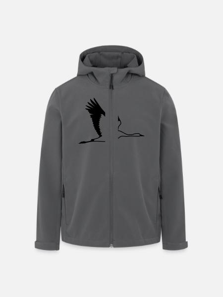 Kranich - Recycelte Männer Softshell-Jacke von Stanley/Stella - Anthrazit