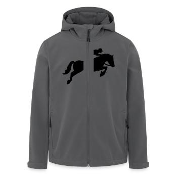 Springreiten - Recycelte Männer Softshell-Jacke von Stanley/Stella - Anthrazit - Vorne - AI Model Male 185 light (185cm)