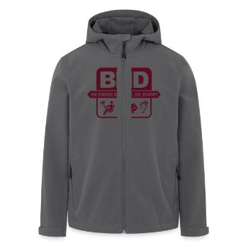 BND hört zu - Recycelte Männer Softshell-Jacke von Stanley/Stella - Anthrazit - Vorne - AI Model Male 185 light (185cm)