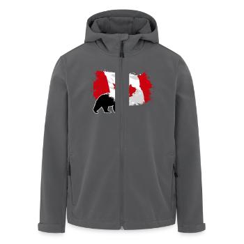 Canada - Grizzly & Flag5 - Recycelte Männer Softshell-Jacke von Stanley/Stella - Anthrazit - Vorne - AI Model Male 185 light (185cm)