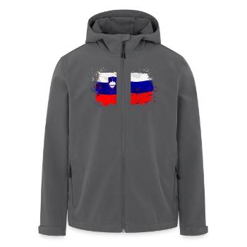 Slovenia Flag - Recycelte Männer Softshell-Jacke von Stanley/Stella - Anthrazit - Vorne - AI Model Male 185 light (185cm)