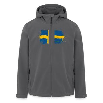 Sweden Flag - Recycelte Männer Softshell-Jacke von Stanley/Stella - Anthrazit - Vorne - AI Model Male 185 light (185cm)
