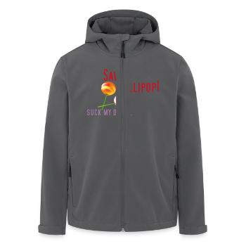Save a lollipop! Suck my dick... - Recycelte Männer Softshell-Jacke von Stanley/Stella - Anthrazit - Vorne - AI Model Male 185 light (185cm)