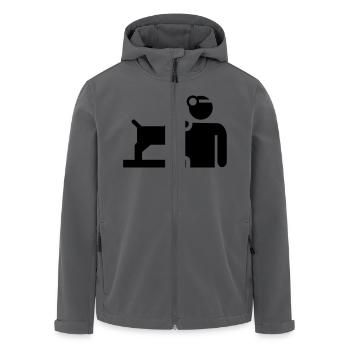 Tierarzt - Recycelte Männer Softshell-Jacke von Stanley/Stella - Anthrazit - Vorne - AI Model Male 185 light (185cm)