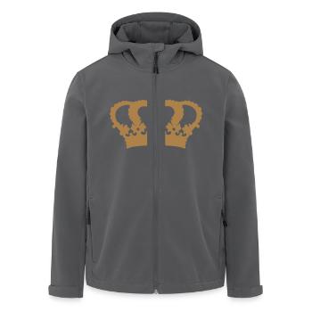 Krone - Recycelte Männer Softshell-Jacke von Stanley/Stella - Anthrazit - Vorne - AI Model Male 185 light (185cm)