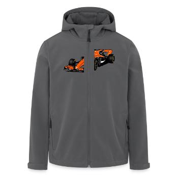 Racecar - Rennauto - Recycelte Männer Softshell-Jacke von Stanley/Stella - Anthrazit - Vorne - AI Model Male 185 light (185cm)