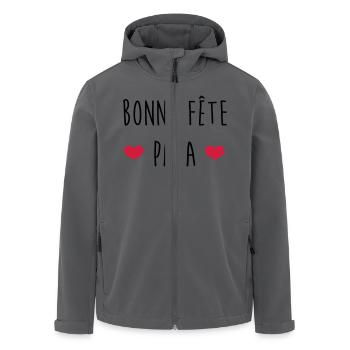 Papa Vati Vater Vatertag Geburtstag Dad Familie - Recycelte Männer Softshell-Jacke von Stanley/Stella - Anthrazit - Vorne - AI Model Male 185 light (185cm)
