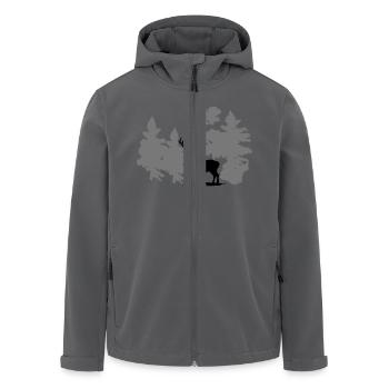 Hirsch - Deer - Recycelte Männer Softshell-Jacke von Stanley/Stella - Anthrazit - Vorne - AI Model Male 185 light (185cm)