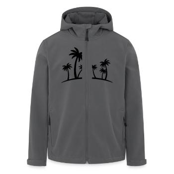 beach palm - Recycelte Männer Softshell-Jacke von Stanley/Stella - Anthrazit - Vorne - AI Model Male 185 light (185cm)