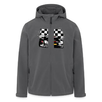 Racecar - Recycelte Männer Softshell-Jacke von Stanley/Stella - Anthrazit - Vorne - AI Model Male 185 light (185cm)