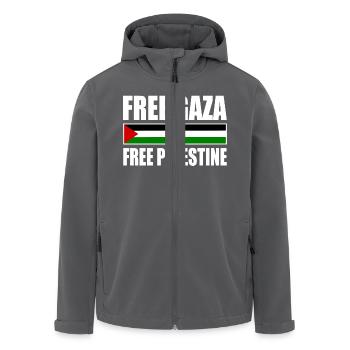 Free palestine free gaza - Recycelte Männer Softshell-Jacke von Stanley/Stella - Anthrazit - Vorne - AI Model Male 185 light (185cm)