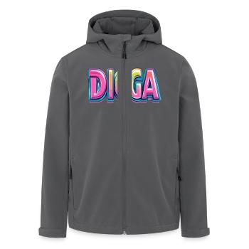 DIGGA - Recycelte Männer Softshell-Jacke von Stanley/Stella - Anthrazit - Vorne - AI Model Male 185 light (185cm)