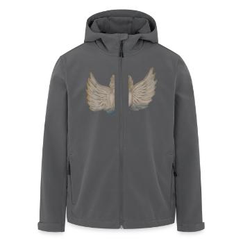 ENGEL - Recycelte Männer Softshell-Jacke von Stanley/Stella - Anthrazit - Vorne - AI Model Male 185 light (185cm)