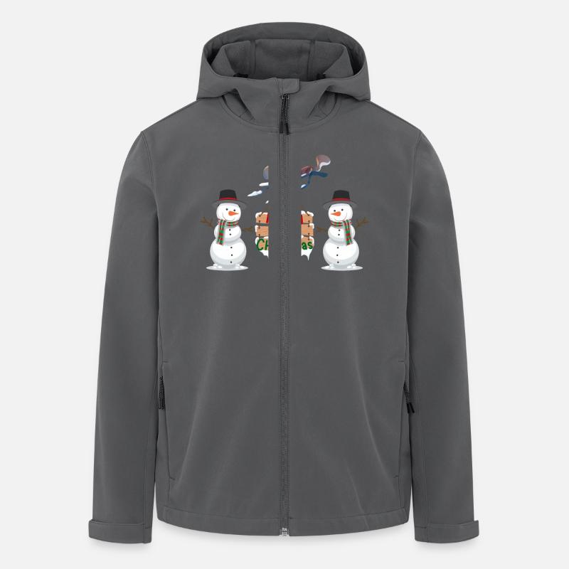 Merry Christmas 2 Snowman - Recycelte Männer Softshell-Jacke von Stanley/Stella - Anthrazit