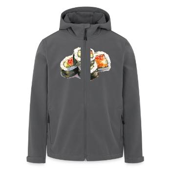 sushi food - Recycelte Männer Softshell-Jacke von Stanley/Stella - Anthrazit - Vorne - AI Model Male 185 light (185cm)