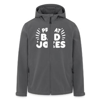 Profi bei schlechten Witzen - Recycelte Männer Softshell-Jacke von Stanley/Stella - Anthrazit - Vorne - AI Model Male 185 light (185cm)