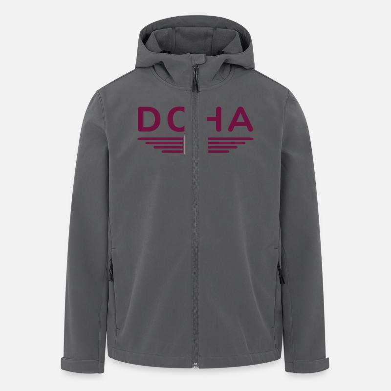 Doha Design – Stilvoll und Einzigartig - Recycelte Männer Softshell-Jacke von Stanley/Stella - Anthrazit