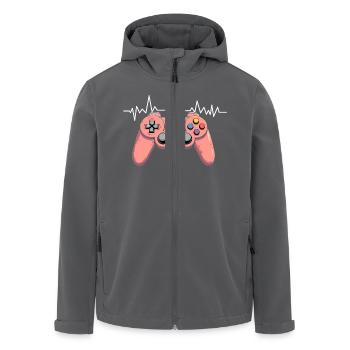 Gamer Videospiele Konsole Gaming Geburtstag Zocken - Recycelte Männer Softshell-Jacke von Stanley/Stella - Anthrazit - Vorne - AI Model Male 185 light (185cm)