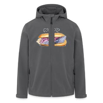 How much is the... // Illustration - Recycelte Männer Softshell-Jacke von Stanley/Stella - Anthrazit - Vorne - AI Model Male 185 light (185cm)
