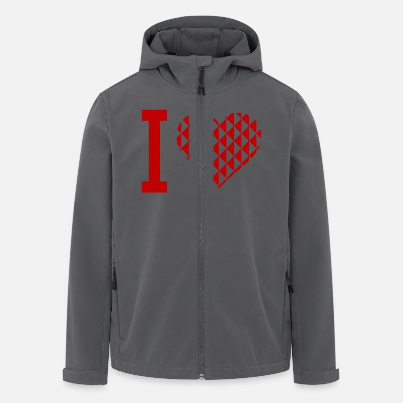 i heart - Recycelte Männer Softshell-Jacke von Stanley/Stella - Anthrazit