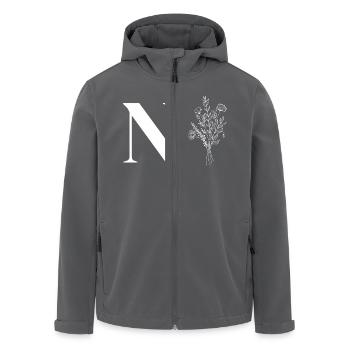 Minimalistische Blumen - Recycelte Männer Softshell-Jacke von Stanley/Stella - Anthrazit - Vorne - AI Model Male 185 light (185cm)