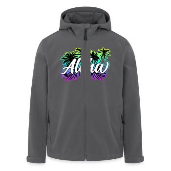 Aloha Urlaub Hawaii Geschenk - Recycelte Männer Softshell-Jacke von Stanley/Stella - Anthrazit - Vorne - AI Model Male 185 light (185cm)