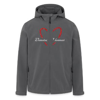 Brautjungfer Rotes Herz Glitzer - Recycelte Männer Softshell-Jacke von Stanley/Stella - Anthrazit - Vorne - AI Model Male 185 light (185cm)