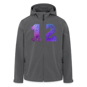 Galaxie Nummer 12 - Recycelte Männer Softshell-Jacke von Stanley/Stella - Anthrazit - Vorne - AI Model Male 185 light (185cm)