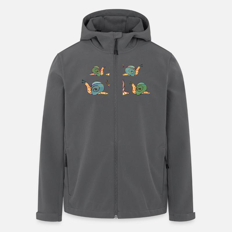 Schnecken - Recycelte Männer Softshell-Jacke von Stanley/Stella - Anthrazit