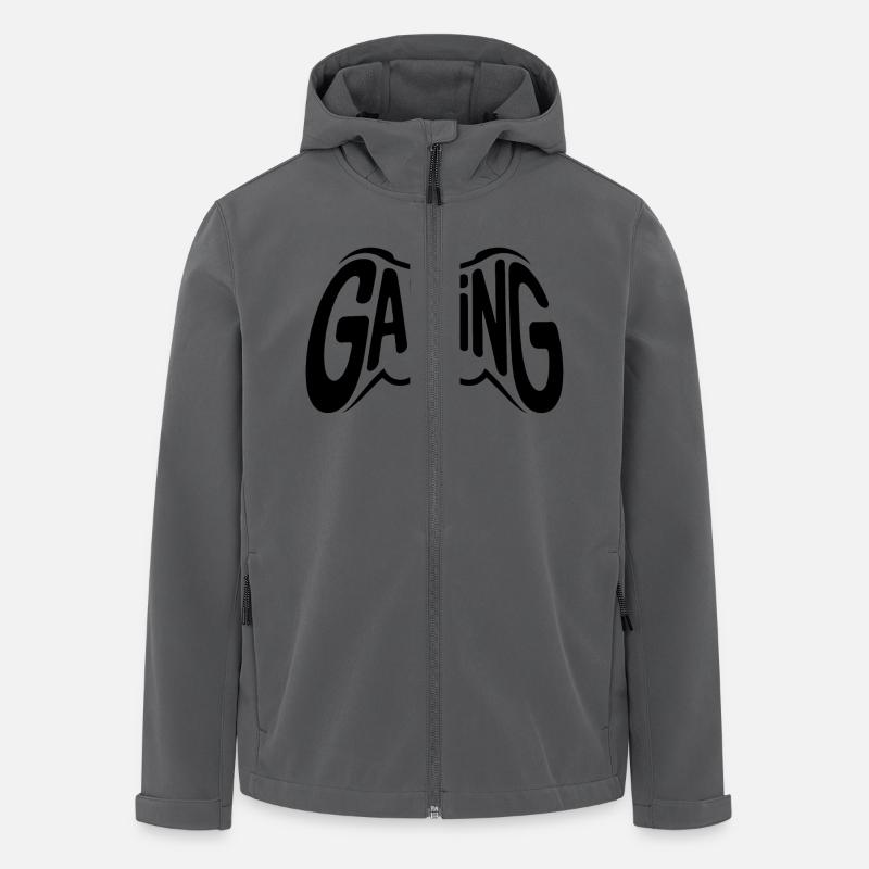 Gaming - Cooles Controller-Logo - Recycelte Männer Softshell-Jacke von Stanley/Stella - Anthrazit