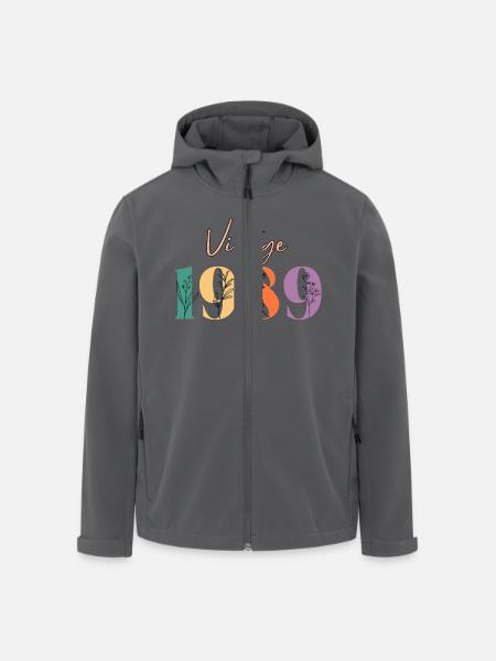 Jahrgang 1989 Blumen - Recycelte Männer Softshell-Jacke von Stanley/Stella - Anthrazit