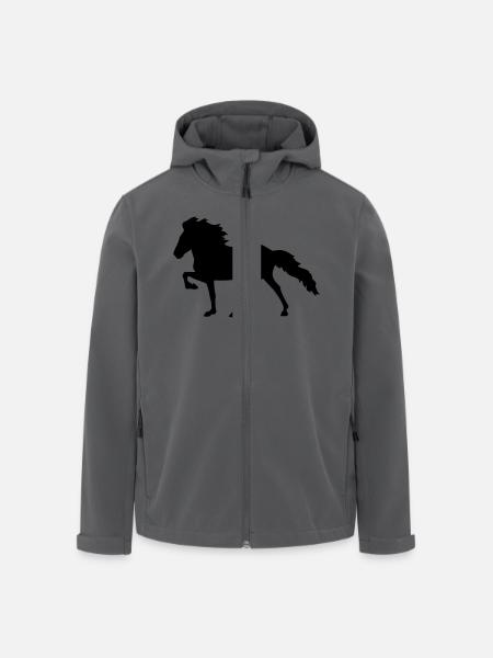 Isländer Tölt - Recycelte Männer Softshell-Jacke von Stanley/Stella - Anthrazit