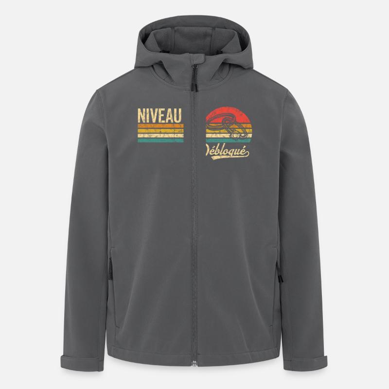 3 Ans de Mariage Noce de Froment Niveau 3 Débloqué - Veste softshell homme en polyester recyclé Stanley/Stella - charbon