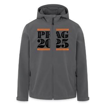 Prag 2025 - Recycelte Männer Softshell-Jacke von Stanley/Stella - Anthrazit - Vorne - AI Model Male 185 light (185cm)