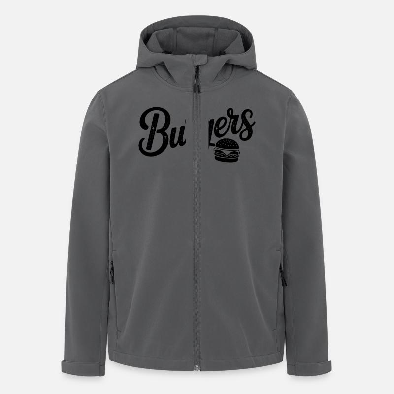 Burger - Cooles Fastfood-Logo - Recycelte Männer Softshell-Jacke von Stanley/Stella - Anthrazit