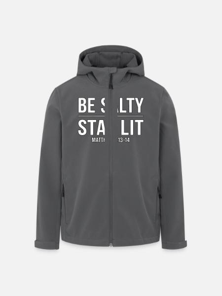Sei salzig, bleib beleuchtet biblisches Vers-Shirt - Recycelte Männer Softshell-Jacke von Stanley/Stella - Anthrazit