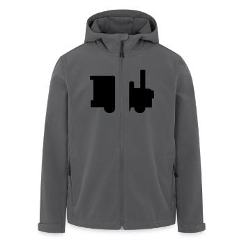 Lokomotive - Recycelte Männer Softshell-Jacke von Stanley/Stella - Anthrazit - Vorne - AI Model Male 185 light (185cm)