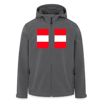 Österreich - Recycelte Männer Softshell-Jacke von Stanley/Stella - Anthrazit - Vorne - AI Model Male 185 light (185cm)