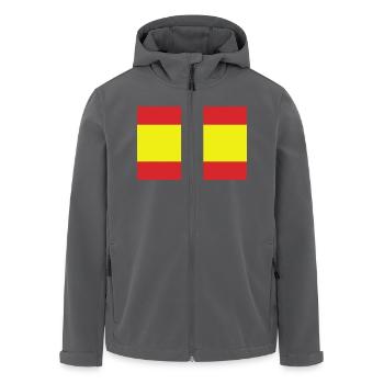 Spanien - Recycelte Männer Softshell-Jacke von Stanley/Stella - Anthrazit - Vorne - AI Model Male 185 light (185cm)
