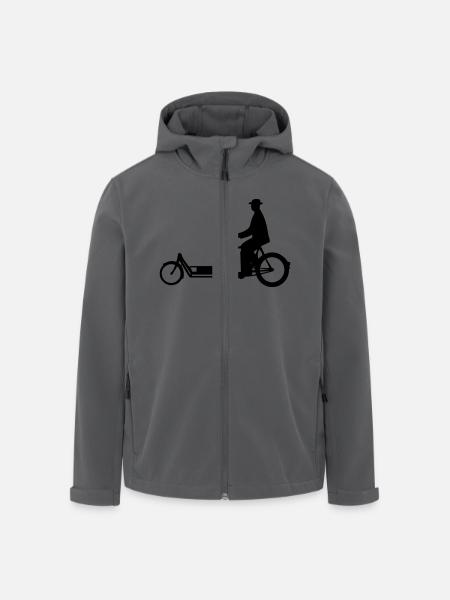 Long John Bicycle - Recycelte Männer Softshell-Jacke von Stanley/Stella - Anthrazit