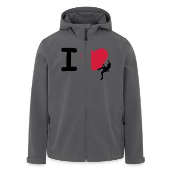 I love klettern - Recycelte Männer Softshell-Jacke von Stanley/Stella - Anthrazit - Vorne - AI Model Male 185 light (185cm)