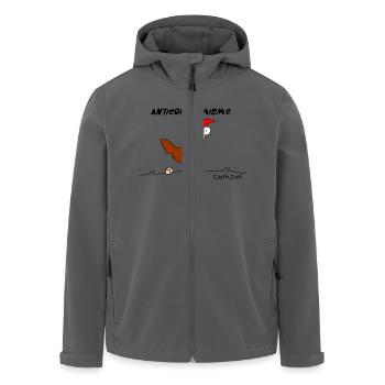 Hen Nonkonformist - Recycelte Männer Softshell-Jacke von Stanley/Stella - Anthrazit - Vorne - AI Model Male 185 light (185cm)
