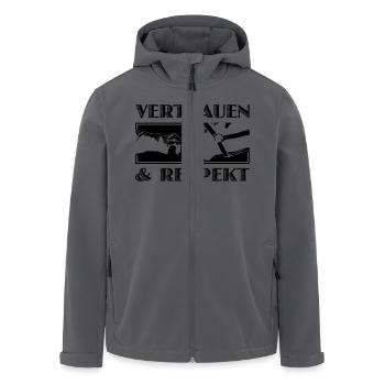 JaC's Vertrauen & Respekt 1 - Recycelte Männer Softshell-Jacke von Stanley/Stella - Anthrazit - Vorne - AI Model Male 185 light (185cm)