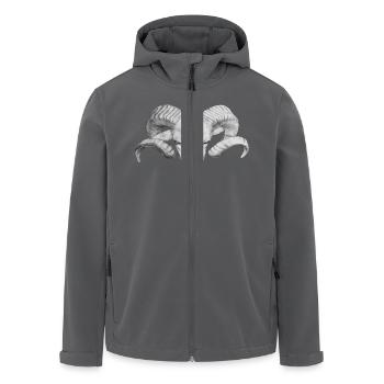 Widder | Sternzeichen - Recycelte Männer Softshell-Jacke von Stanley/Stella - Anthrazit - Vorne - AI Model Male 185 light (185cm)