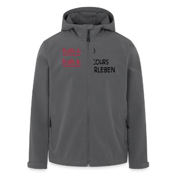 Springreiten - Recycelte Männer Softshell-Jacke von Stanley/Stella - Anthrazit - Vorne - AI Model Male 185 light (185cm)