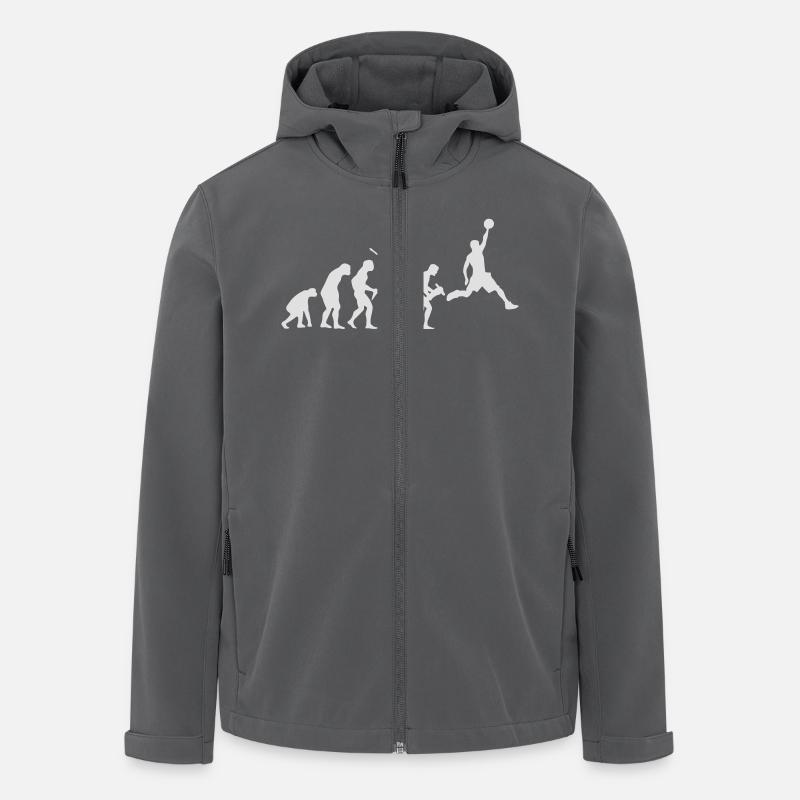 BASKETBALL EVOLUTION - Veste softshell homme en polyester recyclé Stanley/Stella - charbon