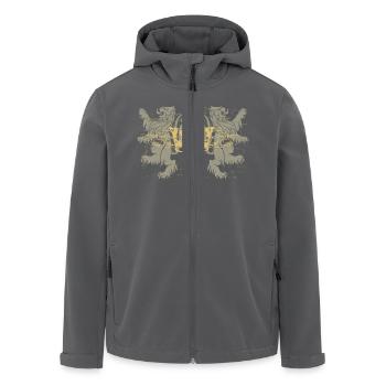 Lion and Crown - Recycelte Männer Softshell-Jacke von Stanley/Stella - Anthrazit - Vorne - AI Model Male 185 light (185cm)